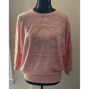 Vintage Functionals Peach Batwing Sweater